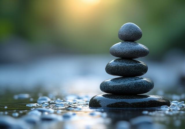 Abstract concept of balance and cooling representing mental health analytics